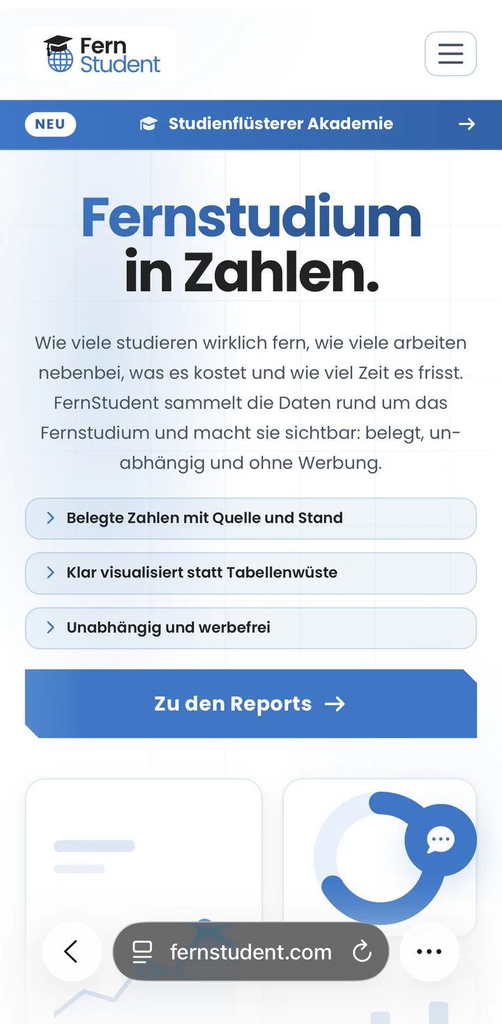 FernStudent auf dem Smartphone